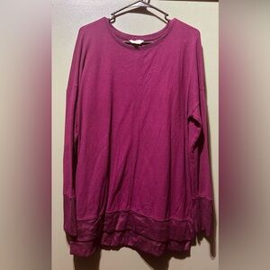 Time and Tru Rich Purple Knit Top